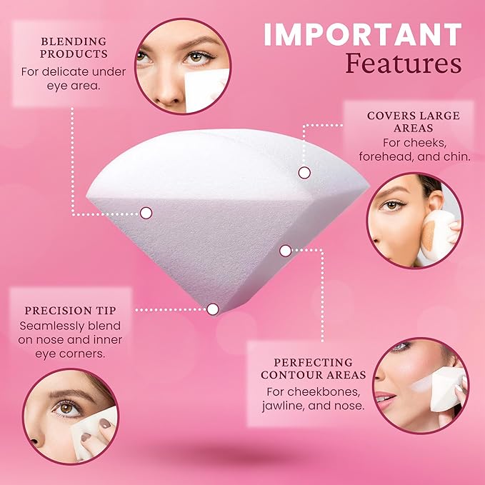 StansOut Memory Foam Makeup Sponge – No-Water-Needed Blender for Liquid, Cream & Powder Foundation – Airbrush Finish, Flawless Application-GlimoraGlow
