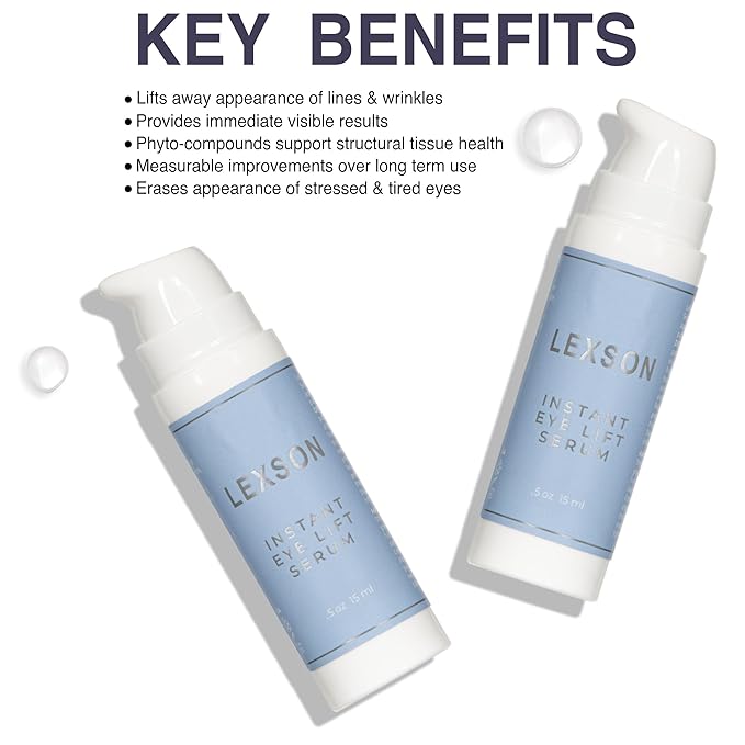 Instant Eye Lift Serum - Provides Immediate Visible Results, Lifts Away Appearance of Lines & Wrinkles. Dark Circles Under Eye Treatment, Eye Cream for Dark Circles and Puffiness-GlimoraGlow