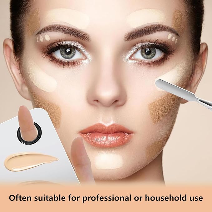 2 Pcs Professional Cream and Lip Makeup Mixing Palette with Spatula Foundation and Lip Palette Set for Travel-GlimoraGlow