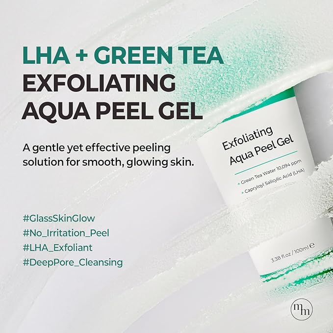 MOTHER MADE LHA Green Tea Exfoliating Aqua Peel Gel, Pore Care, Gentle Facial Exfoliator, Dead Skin Remover, Natural Cellulose for Peeling, Vegan, Korean Skincare, 2 Pack (100ml / 3.38 fl.oz)-GlimoraGlow