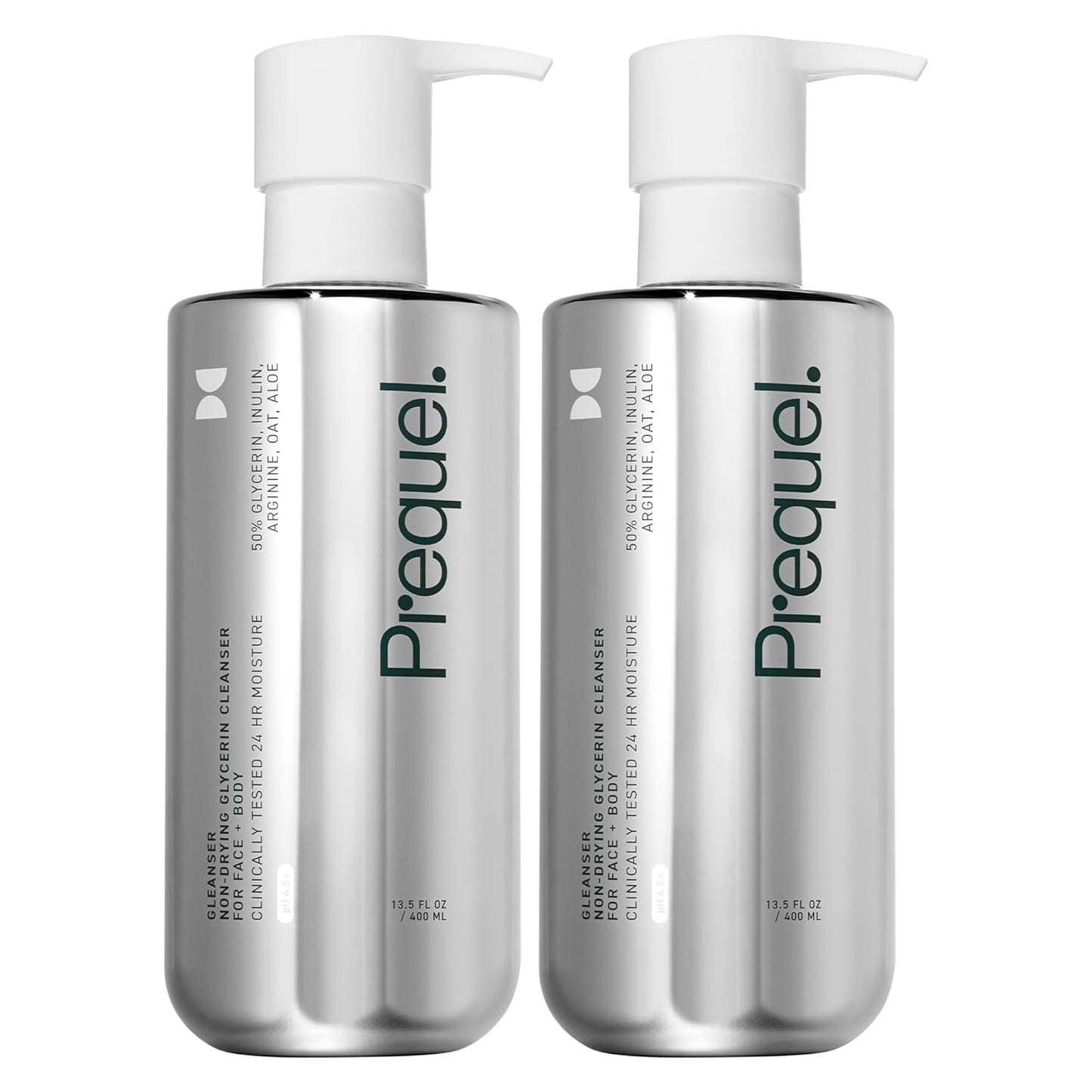 Skin Gleanser, Moisturizing Glycerin Face Wash, Professional Strength Face Cleanser for Women, Unscented Sensitive and Dry Skin Face Wash Pump Bottles - 6.75 fluid ounce (Pack of 2)-GlimoraGlow