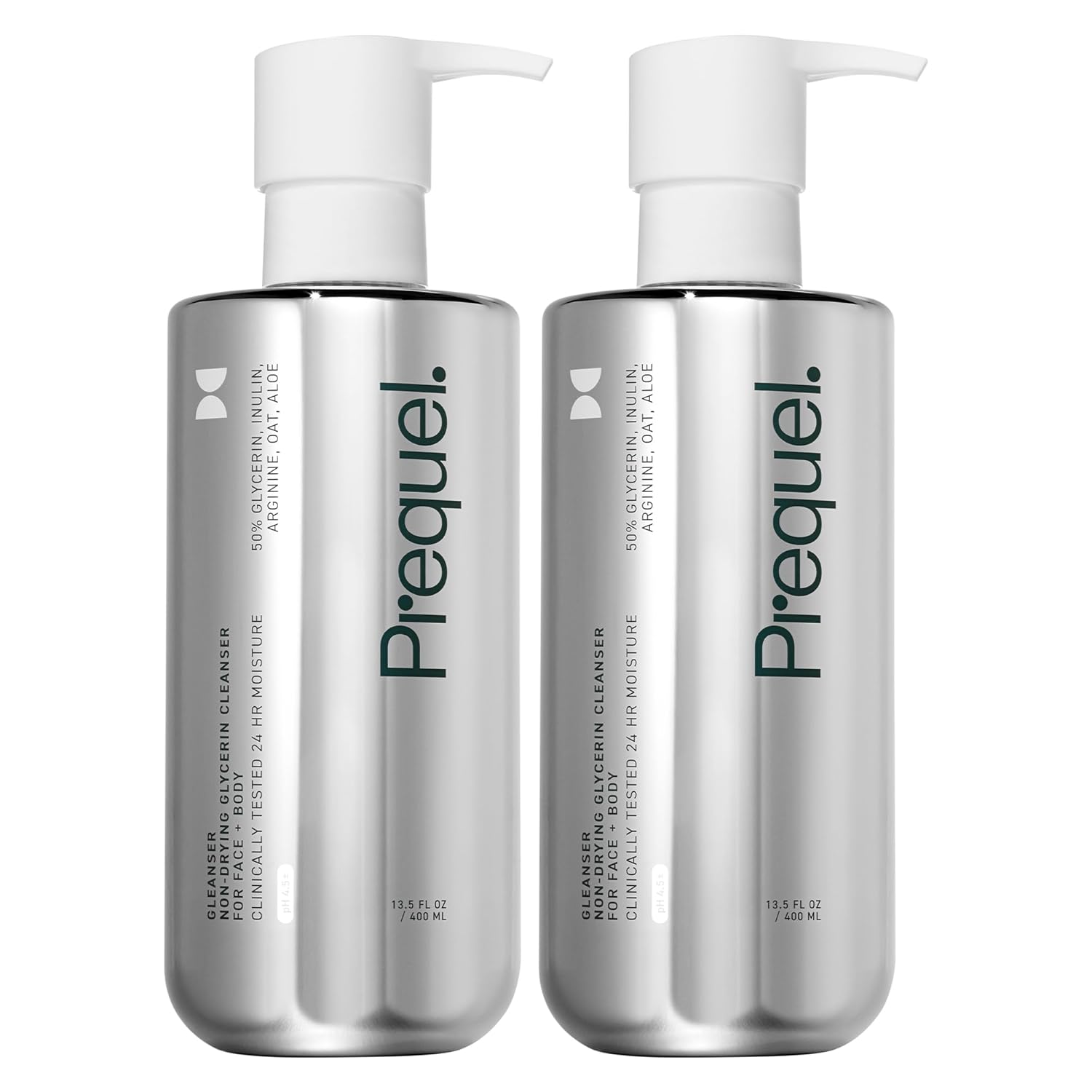 Skin Gleanser, Moisturizing Glycerin Face Wash, Professional Strength Face Cleanser for Women, Unscented Sensitive and Dry Skin Face Wash Pump Bottles - 6.75 fluid ounce (Pack of 2)-GlimoraGlow