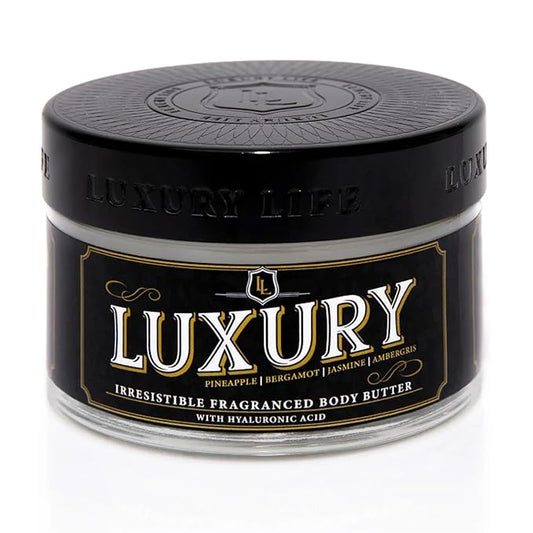 LUXURY LIFE Bed Butter - Scented, Luxurious Body Butter With All-Natural Hyaluronic Acid For Soft, Glowing, Hydrated Skin For Men & Women - Suitable For All Skin Types - Luxury Scent, 5 oz-GlimoraGlow