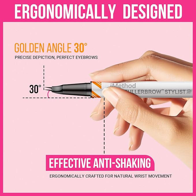 iMethod Curved Eyebrow Pen and Brow Gel Clear - Eyebrow Pencils for Women with Natural Hair Like Strokes, Eyebrow Makeup for All-Day Defined, Waterproof, Smudge-proof, Blonde-GlimoraGlow