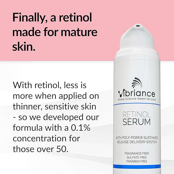 Vibriance Retinol Serum for Face - Reduces Appearance of Deep Wrinkles and Large Pores, Enhances Tone, Improves Complexion - Sensitive, Mature Skin Night Cream - 1 fl oz-GlimoraGlow