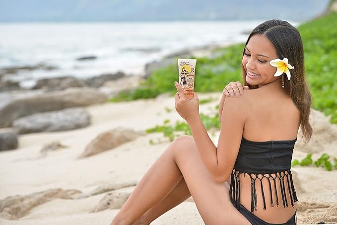 Kokua Sun Care SPF 50/80 Lotion Hawaiian Reef Safe Non Nano Zinc Oxide Sunscreen for Face & Body, Moisturizing Sun Protection Cream, Mineral Water Resistance, Cruelty Free, Natural Vegan Formula-GlimoraGlow