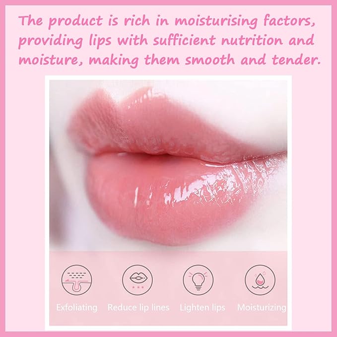 1 PCS Bee Lip Balm Lip Mask Honey Pot, Cherry Moisturizing Sleeping Lip Mask Overnight with Sticks, Lip Balm Honey Pot Lip Balm Hydrating Prevention Dry and Crack Lip Scrubs Exfoliator-GlimoraGlow