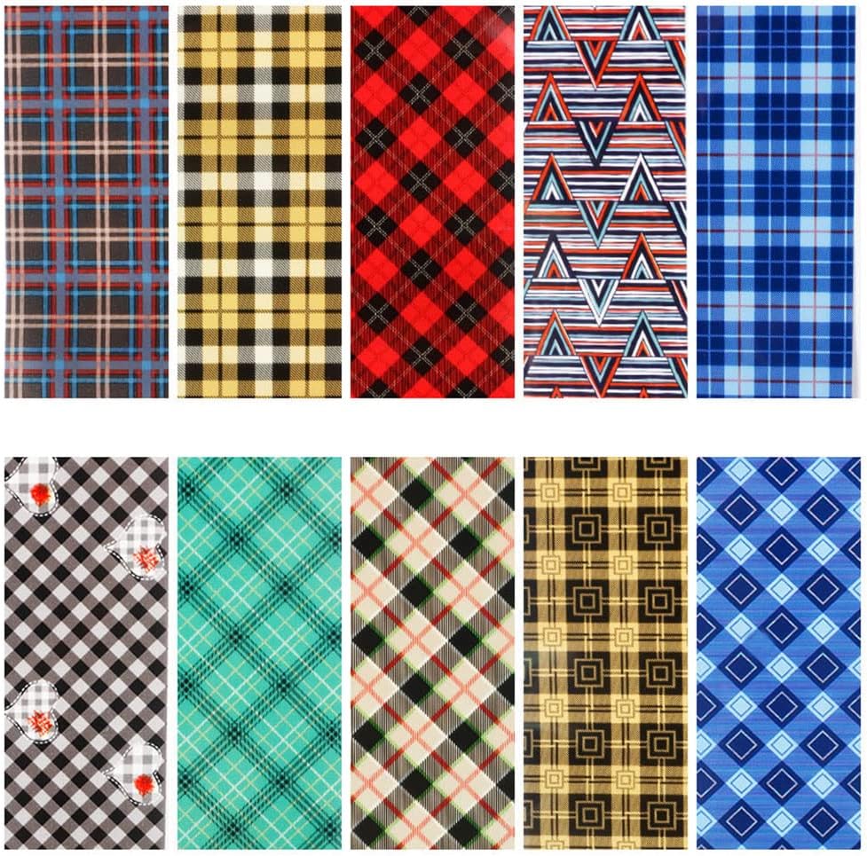 10 Colors Buffalo Plaid Nail Art Foils Christmas Nail Transfer Stickers Supplies Buffalo Plaid Design Nail Decal Tips Wraps Adhesive Glitters Acrylic DIY Nail Decoration-GlimoraGlow
