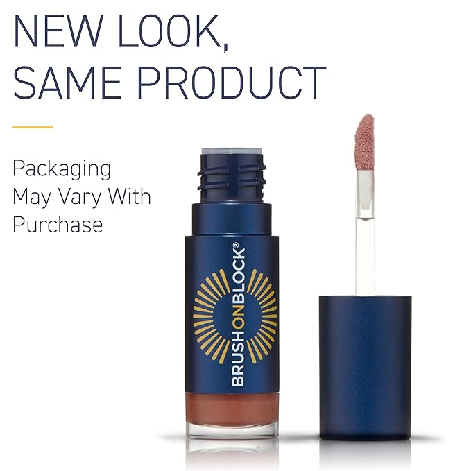Brush On Block Sun Shine Protective Lip Oil SPF 30, Mineral Protection from UVA/UVB & Blue Light, Hydrating, Cruelty-Free, Gluten-Free, & Vegan, Fig-GlimoraGlow