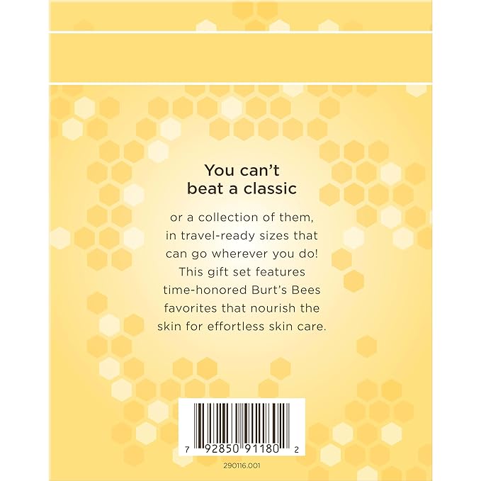 Burt's Bees Back to School Gifts Ideas, 6 College Dorm Products, Timeless Minis Set – Beeswax Lip Balm, Coconut Foot Cream, Milk & Honey Body Lotion, Deep Cleansing Cream, Res-Q Ointment & Hand Salve-GlimoraGlow