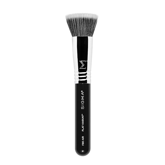 Sigma Beauty F80 Air Flat Kabuki Brush – Flat Top Kabuki Foundation Brush with Premium Synthetic Fibers for Evenly Blending and Buffing Foundation, Compatible with Liquid & Cream Makeup Product-GlimoraGlow