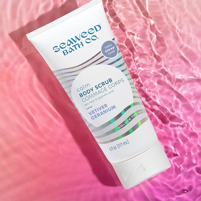 Seaweed Bath Co. Calm Body Cream - Vetiver Geranium | Soothing Hand and Body Lotion With Oat Milk, Shea Butter, and Chamomile | Natural, Vegan Moisturizer For Dry Skin | 6 oz-GlimoraGlow