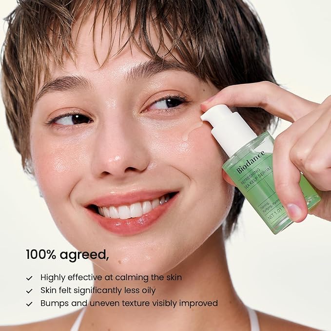 BIODANCE Refreshing Sea Kelp Serum, Oil & Sebum Control, Calming Serum for Oily & Combination Skin, Korean Skincare | 1.01 fl.oz x 1 ea-GlimoraGlow