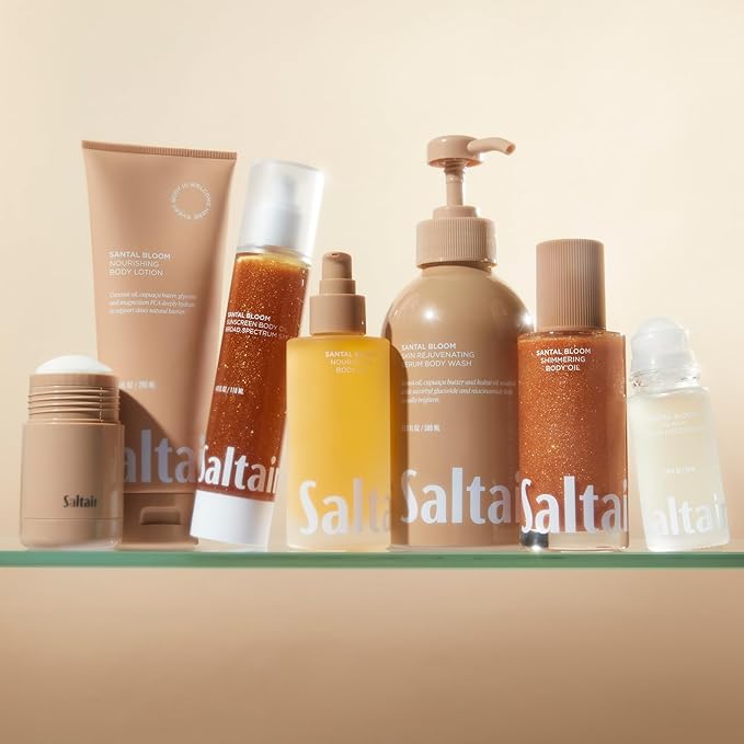 Saltair Body Lotion - 2 Pack Moisturizing Lotion For Dry Skin. Santal Bloom Scented Hydrating Body Cream with Nourishing Moisturizer Formula. Skin Care for Women and Men. 2x 10oz Tubes-GlimoraGlow