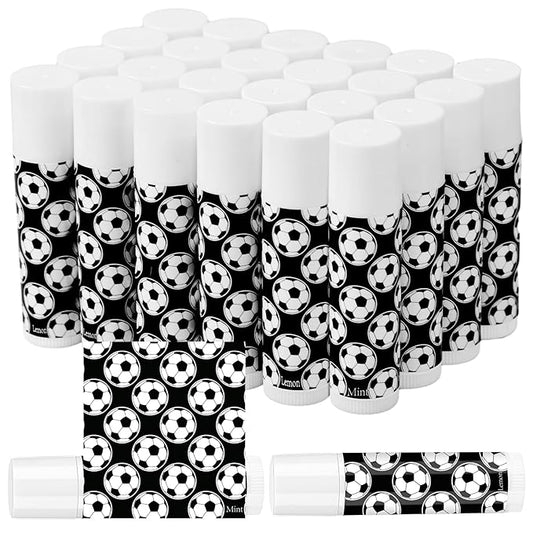 24 Pcs Soccer Lip Balm Soccer Team Gifts Soccer Party Favors Soccer Lip Balm Gift for Soccer Team Soccer Party Guest Supplies-GlimoraGlow