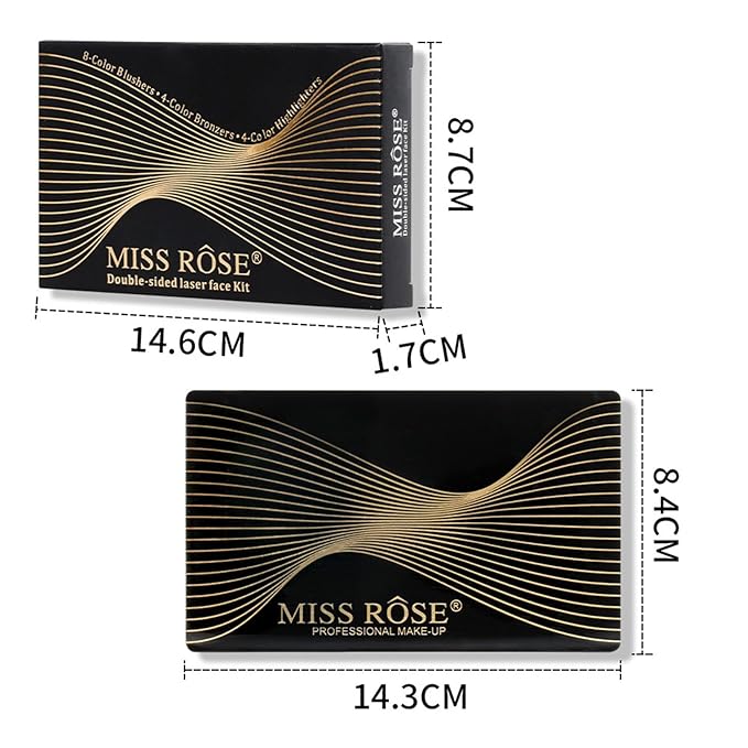 16 Colors Blush Contour Highlighter Makeup Palette with Brush, Shimmer Matte Mineral Face Blush Powder for Cheek, All in One Face Sculpting Bronzer Blusher Illuminator Concealer Palette-GlimoraGlow