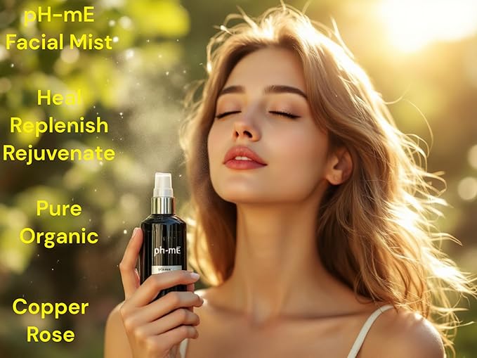 Hydrating Face Mist, Copper Rose, Pure, Natural, Organic Ingredients Helps your Skin Reduce Wrinkles, Fine Lines, Inflammation, Acne, for Clear Beautiful Skin (3.4oz)-GlimoraGlow