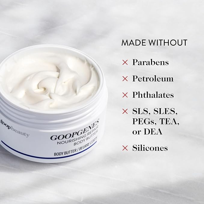 goop Beauty Body Butter | Lotion for Dry Skin | Nourishing Butters & Botanical Extracts | Hydrating & Firming Cream | 6.1 fl oz-GlimoraGlow