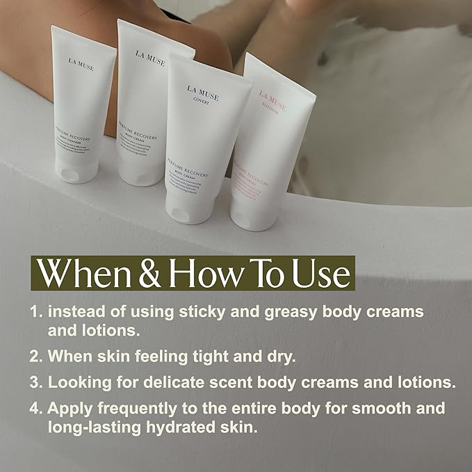 LA MUSE Perfume Body Lotion for Women(Floral Musk) | Body Cream for Women, Dry Skin with Shea Butter, Peptide | Softens & Comforts Sensitive Skin with Silky Smooth Finish, Non-Sticky | 10.14 fl oz-GlimoraGlow