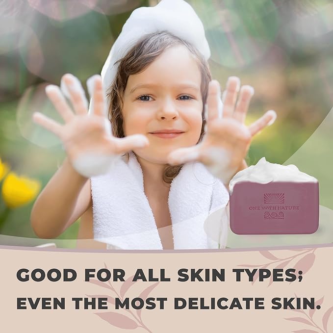 One With Nature Dead Sea Salt Sandalwood Soap 4oz 3-Pack – Purifying and Exfoliating Soap Bar with Dead Sea Minerals and Sandalwood for Face & Body, for Men & Women-GlimoraGlow