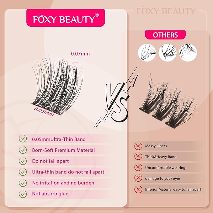 Diva Lash Clusters Kit - 432 Pieces Lash Clusters D Curl Lash Extension Kit Fluffy Lash Clusters Kit WideSpan Individual Lashes 12-20mm Eyelash Clusters, Eyelash Extension Kit With Bond and Seal-GlimoraGlow