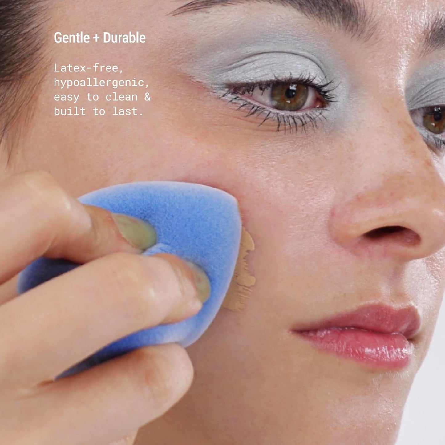 JUNO & Co. Microfiber Makeup Sponge Set 4-Pack, Dual Layer Technology and Airbrushed Complexion Finish, Makeup Blender for Foundation, Powder and Cream-GlimoraGlow