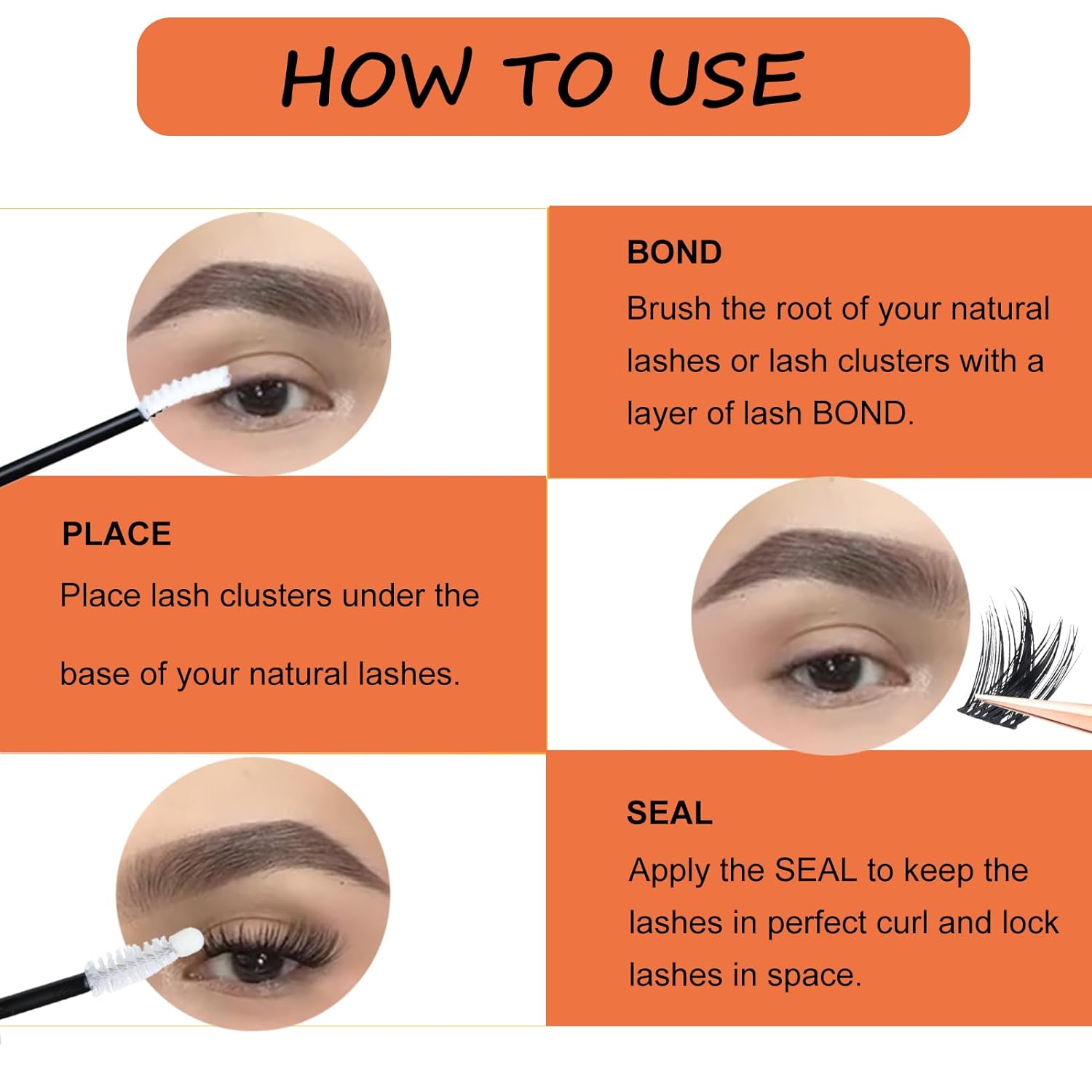 Eyelash Clusters Fluffy Lash Clusters Wispy Individual Lashes WideSpan Cluster Eyelash Extensions Natural Cluster Lashes Ultra-Thin Band (Magic-0.07D-Mix8-16)-GlimoraGlow