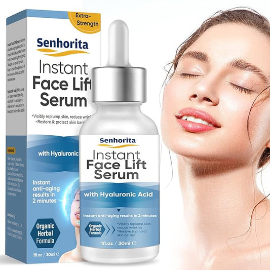 Instant Face Lift Serum, Temporary Skin Lifting & Tightening Serum, Effective Smooth Fine Lines, Wrinkles & Visibly Hide Loose Sagging Skin-GlimoraGlow
