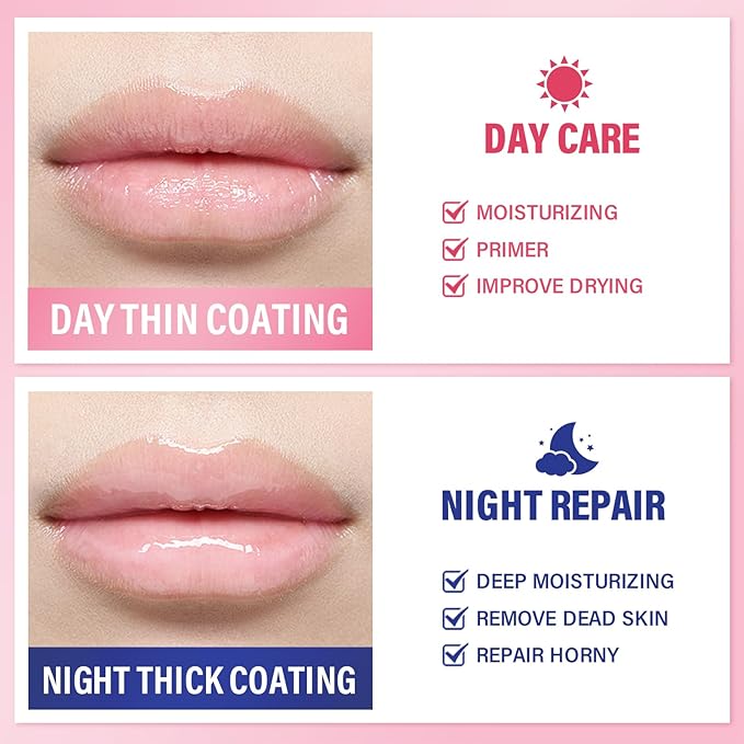 Hydrating Lip Sleeping Mask - Day and Night Repair Lip Balm for Chapped Dry Lips - Reduce Lip Lines, Enhance Lip Color, Hydrate & Plump Lips Care Lip Mask (Berry)-GlimoraGlow
