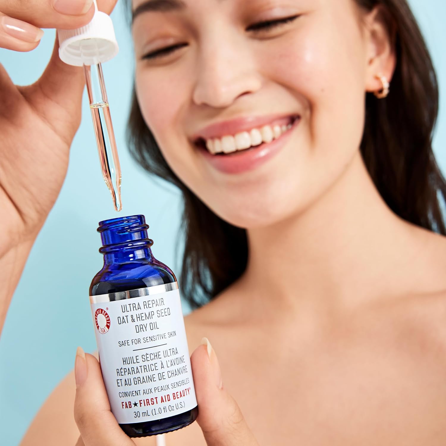 First Aid Beauty Ultra Repair Oat & Hemp Seed Oil – Hydrating, Non-Greasy Facial Oil with Arnica & Colloidal Oatmeal for Redness Relief – Calms Dry, Distressed Skin – Fragrance Free, 1 oz-GlimoraGlow