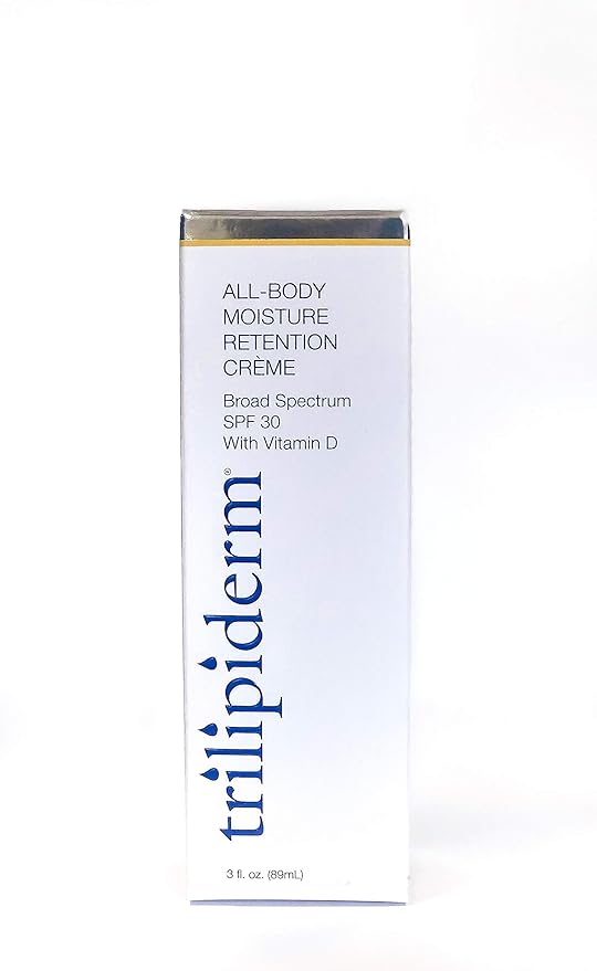 Trilipiderm All-Body Moisture Retention Crème Broad Spectrum SPF 30 with Vitamin D – 2-PACK of Travel-Size 3 Ounce Tubes – Plant-Based All-Day Hydration, Sunscreen for Body and Face-GlimoraGlow
