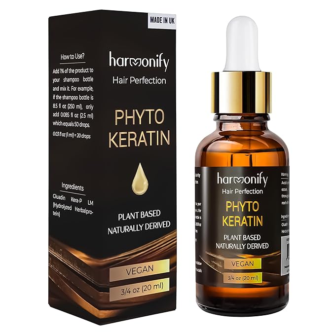 Pure Phyto Keratin Serum, Nourishing and Reviving Damaged Hair and Scalp, Natural, Vegan Phyto Hair Products, Thicker and Healthier Hair in 90 Days, All Hair Types-GlimoraGlow
