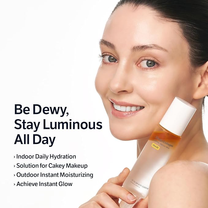 SUNGBOON EDITOR Deep Collagen Barrier Serum Mist | Real Collagen, Multi Peptides, Hydration, Wrinkle Care for Dry Skin, Wrinkles, Korean Moisturizer, Korean Skin Care, Glass Skin Mist-GlimoraGlow