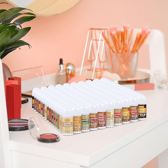 150 Pcs Mini Sunscreen Lip Balms Bulk SPF 30 Lip Balm Sticks Favors with Sunscreen SPF Employee Staff Appreciation Gifts Bulk Team Coworkers Christmas Party Gifts for Travel Beach-GlimoraGlow