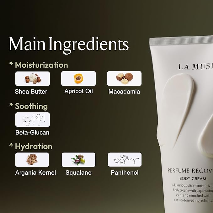 LA MUSE Perfume Body Lotion for Women(Floral Musk) | Body Cream for Women, Dry Skin with Shea Butter, Peptide | Softens & Comforts Sensitive Skin with Silky Smooth Finish, Non-Sticky | 10.14 fl oz-GlimoraGlow