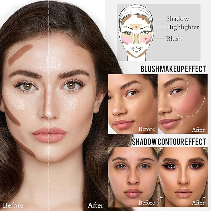 2 Pcs Cream Blush Stick Makeup Kit, Natural Shimmer & Matte Stick Blush Wand for Cheeks, Lightweight Blendable Silky Cream Blush Makeup -Shimmer Blush (#01 Shimmer Pink #04 Shimmer Fuchsia)-GlimoraGlow