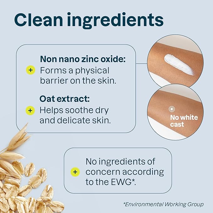 ATTITUDE Mineral Sunscreen for Sensitive Skin, EWG Verified, Broad Spectrum UVA/UVB, Dermatologically Tested, Plant and Mineral-Based Formula, Vegan, SPF 30, Unscented, 5.2 Oz-GlimoraGlow