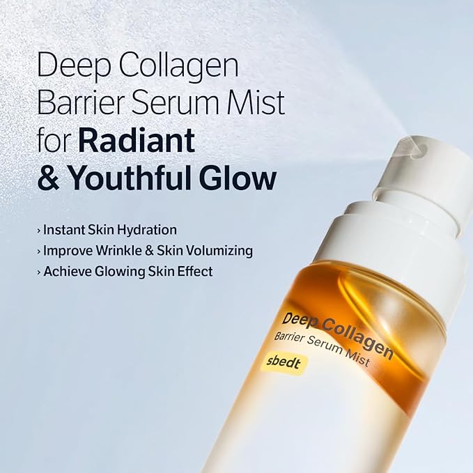 SUNGBOON EDITOR Deep Collagen Barrier Serum Mist | Real Collagen, Multi Peptides, Hydration, Wrinkle Care for Dry Skin, Wrinkles, Korean Moisturizer, Korean Skin Care, Glass Skin Mist-GlimoraGlow