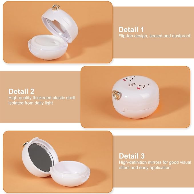 2 Pack Lip Balm Containers,Plastic Portable Empty Lip Balm Container with Mirror and Silicone Lip,Empty Lipstick Dispenser Box for Travel,Home-GlimoraGlow