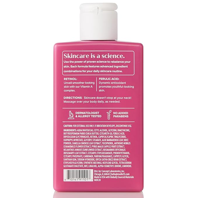 Medix 5.5 Retinol Body Lotion Firming Moisturizer | Crepey Skin Care Treatment | Retinol Body Cream | Firming Cream Targets Look Of Crepe Skin, Wrinkles, & Sagging, 3 Fl Oz Travel Size, 3-Pack-GlimoraGlow