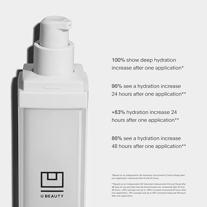 U Beauty The SUPER Hydrator - Mega-Dose Skin Hydrator and Hyaluronic Acid Moisturizing Cream with Peptides and Grapeseed Oil for Supple, Smooth, and Softer-Looking Skin For Up To 48 Hours - 0.5 fl oz-GlimoraGlow