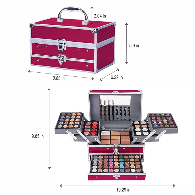 132 Color All- In- One Makeup For Women Full Kit,Professional Makeup Kit,Makeup Gift Set for Women &Girls,Include eyeshadow/lipstick/concealer/Lip Gloss/Eyeliner/Mascara/Makeup Brushes(Pink)-GlimoraGlow