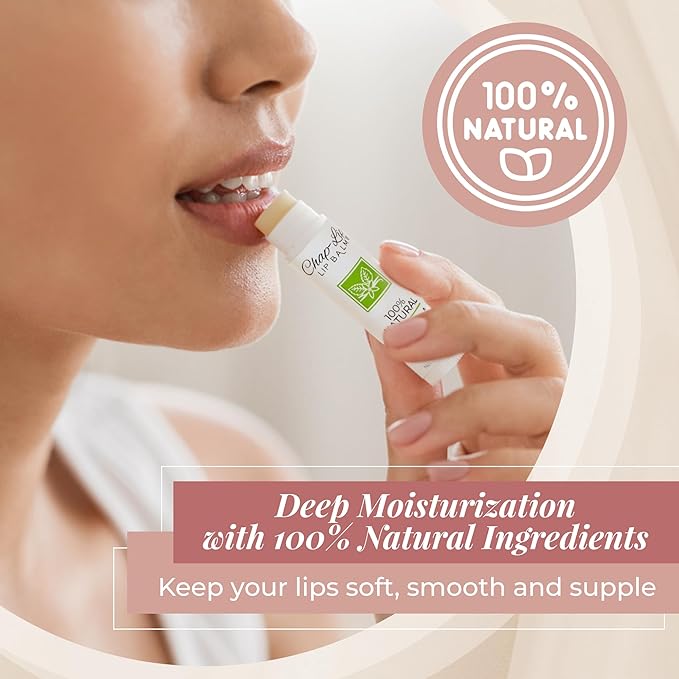 100% Natural Lip Balm Set - Hydrating and Moisturizing Beeswax Natural 4 Flavor Assortment - Lip Moisturizer for Dry Lips - Cocoa Butter - Petroleum Free Pack of 24-GlimoraGlow