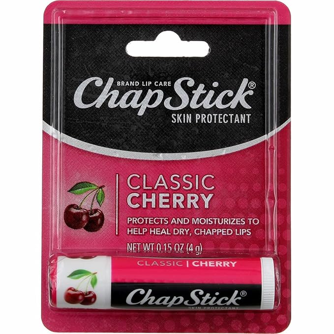 0.15 Oz Cherry Flavor Skin Protectant Flavored Lip Balm Tube (Pack of 4)-GlimoraGlow