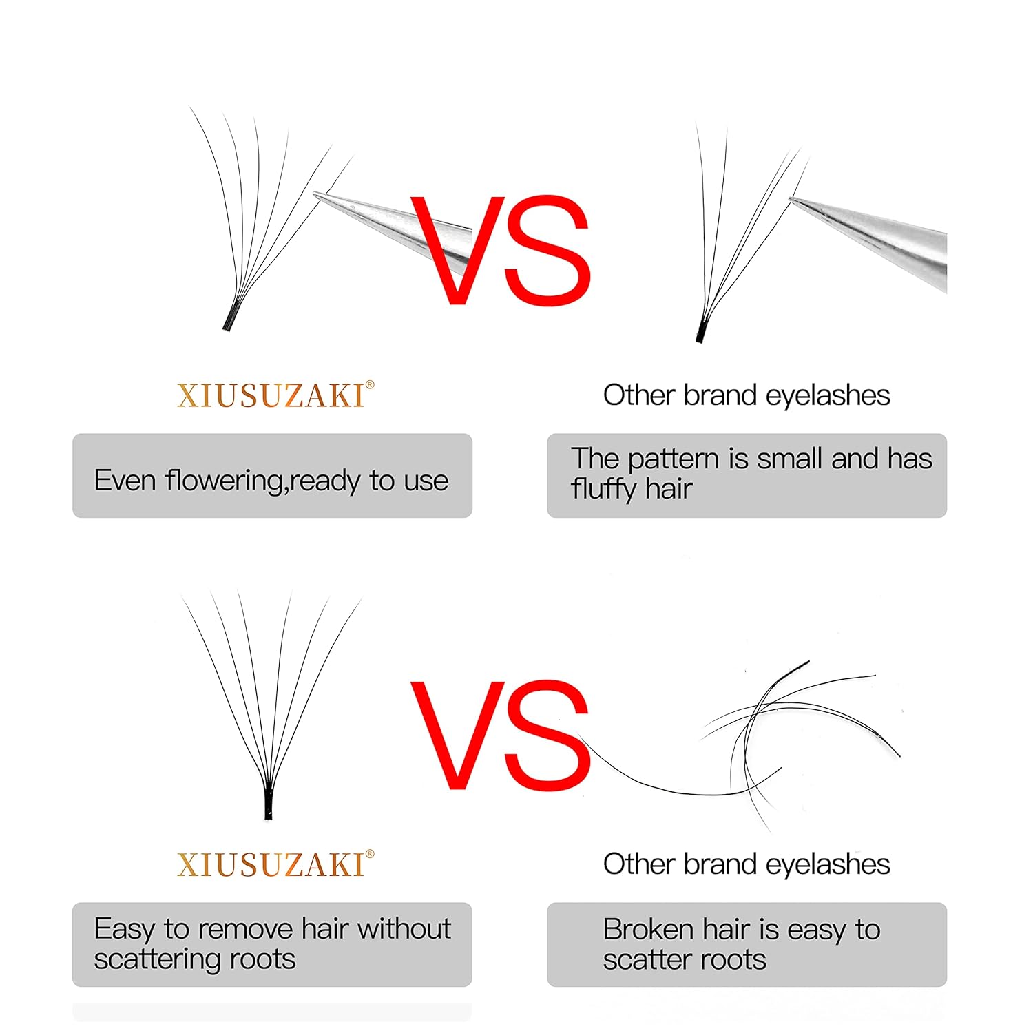 W Eyelash Extension 6D Volume Premade Fans 0.07 D Curl 8-15mm mix W Lashes Matte Black Lash Extensions Easy Fans W Shape Eyelash yy Eye Lashes(6D-0.07D-8-15mm Mix)-GlimoraGlow