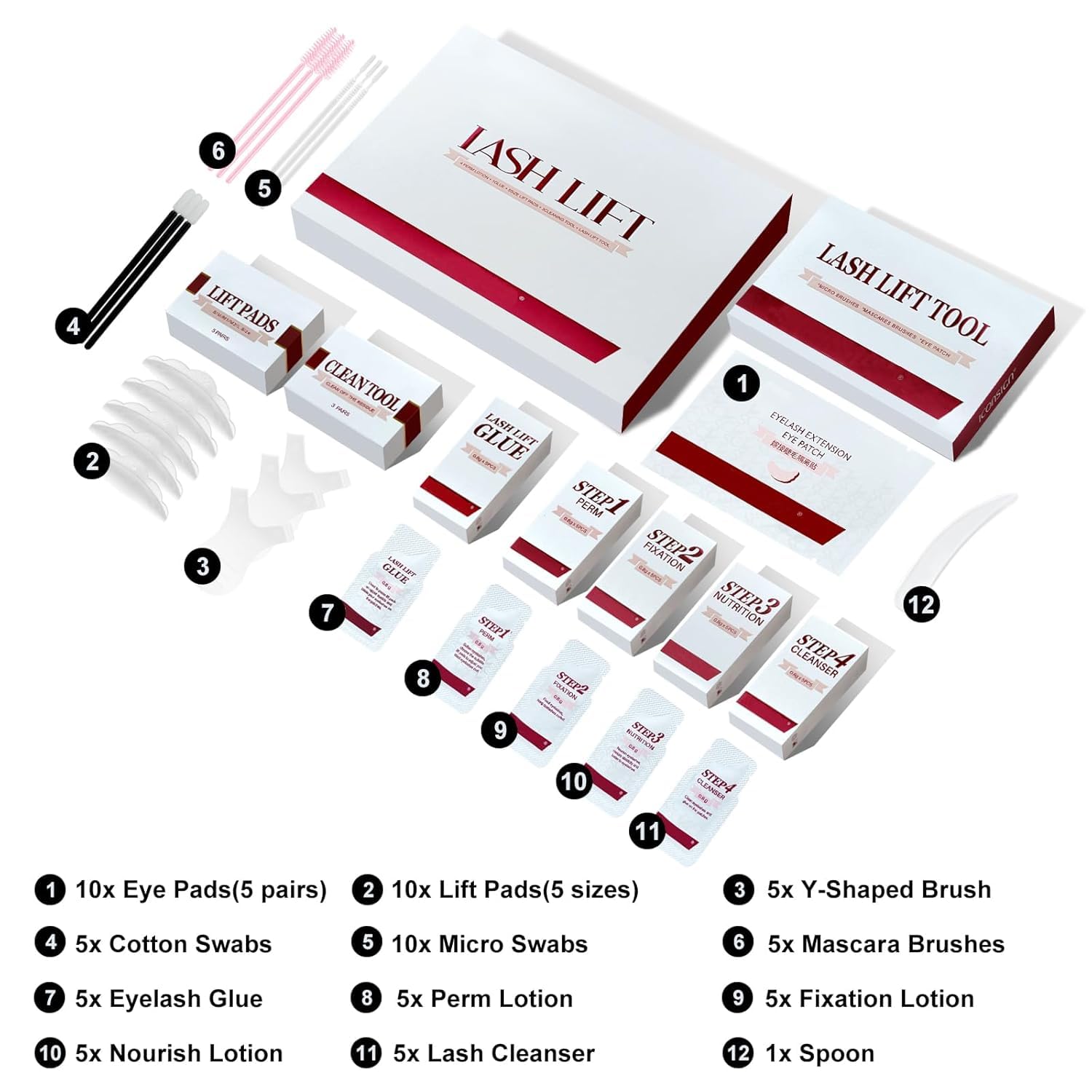 Lash Lift Kit Eyelash Perm Kit Professional Eyelash Lift Kit, YIMEIR Lash Perm Kit Lash Lamination Kit Lash Lifting Tools Suitable for Salon and Home Use-GlimoraGlow