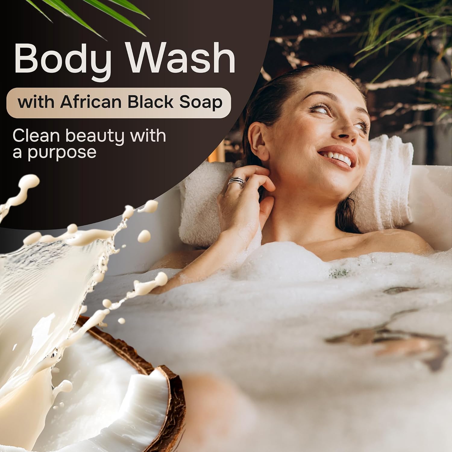African Black Soap Body Wash, 12 oz – Sulfate‑Free, Vegan Cleanser with Shea Butter – Soothing, Detoxifying Shower Gel for Men & Women-GlimoraGlow