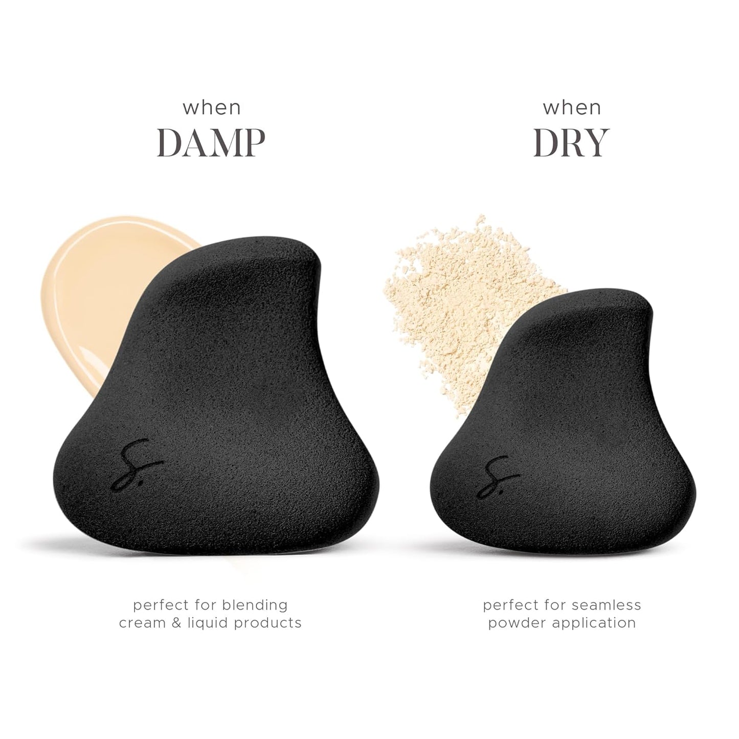 Original Beauty Blender Makeup Sponge Applicator for Powder, Cream & Liquid, Beauty Tools Puff, Streak Free Application, Vegan, Cruelty Free Made in USA, Black-GlimoraGlow