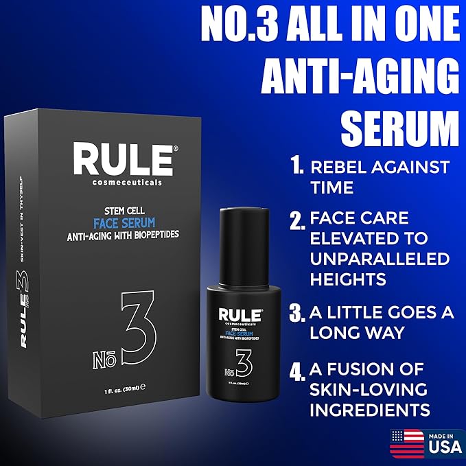 No.3 - Facial Serum with Biopeptides & Apple Stem Cells, Face Serums for Anti Aging, Peptide Serum as Skin Toner and Dark Spot Remover for Face, 30 mL-GlimoraGlow