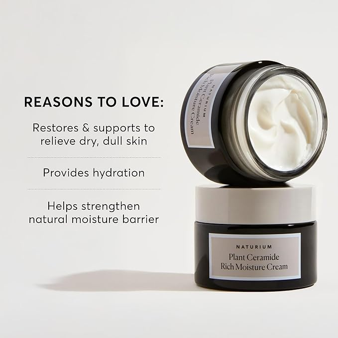 Naturium Plant Ceramide Rich Moisture Cream, Hydrating & Anti-Aging Skincare, 1.7 oz-GlimoraGlow